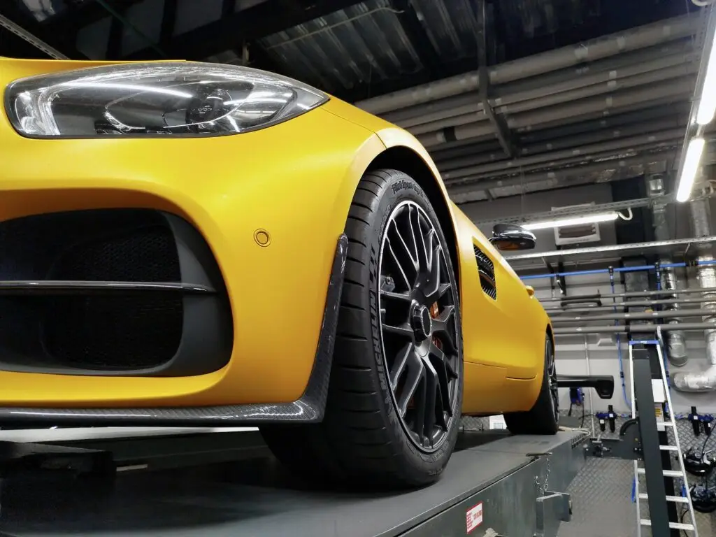 Car being serviced
